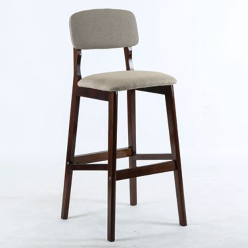 Moderner Tresenhocker ohne Rückenlehne, Holz-Café-Barhocker mit Pedal und Kissen