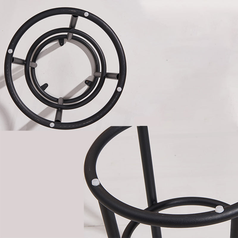 Industrial Armless Backless Counter Stool Steel Cashier Bar Stool with Pedal