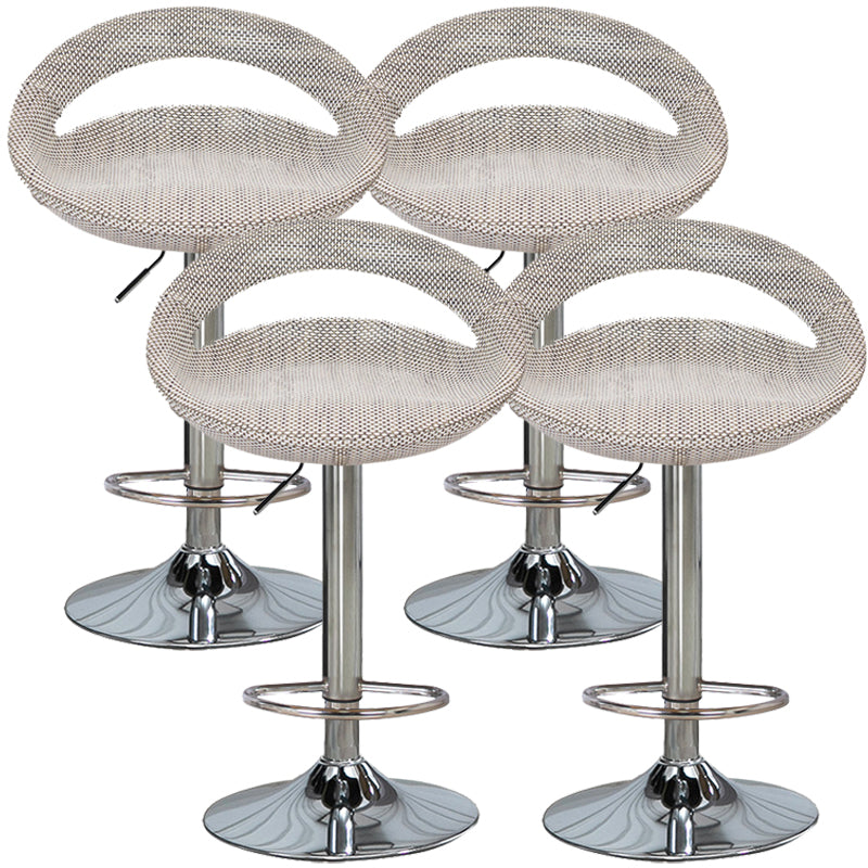 Contemporary Adjustable Height Bar Stool Indoor Bar Stool with Low Back