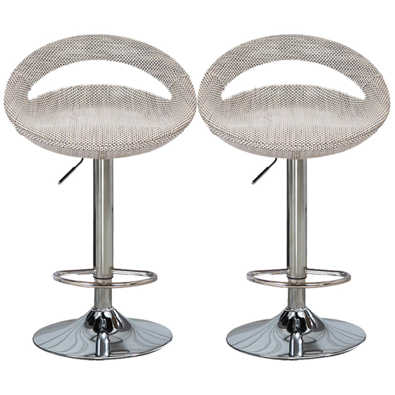 Contemporary Adjustable Height Bar Stool Indoor Bar Stool with Low Back