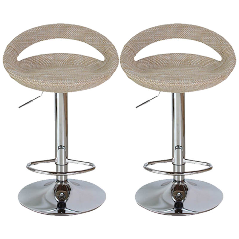 Contemporary Adjustable Height Bar Stool Indoor Bar Stool with Low Back