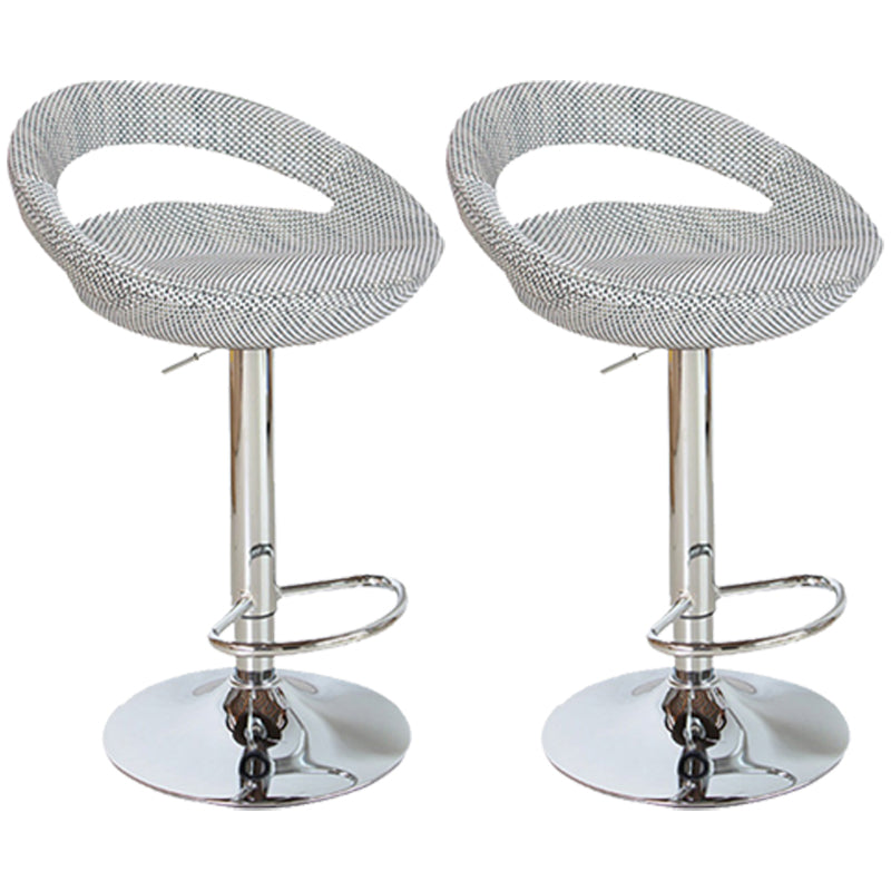 Contemporary Adjustable Height Bar Stool Indoor Bar Stool with Low Back