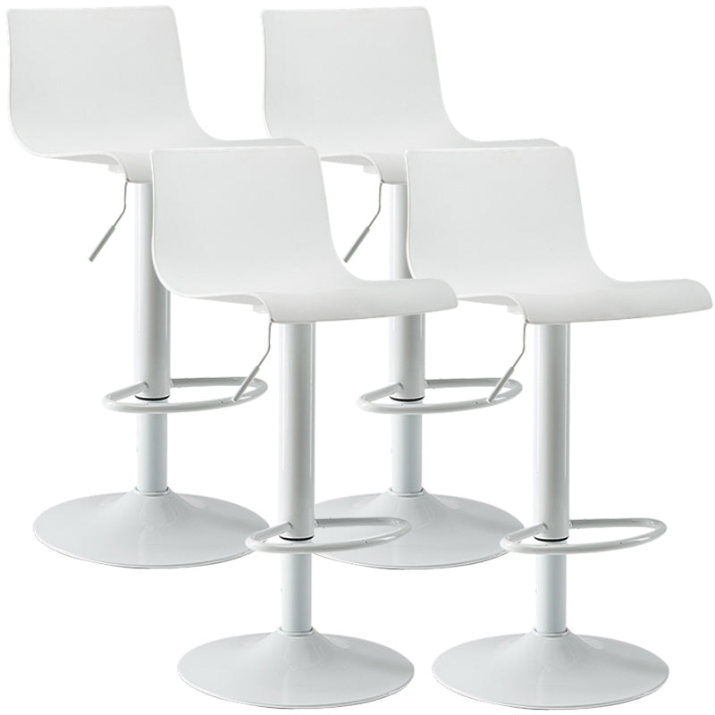 Contemporary Swivel Adjustable Bar Stool Indoor Bar Stool with Low Back