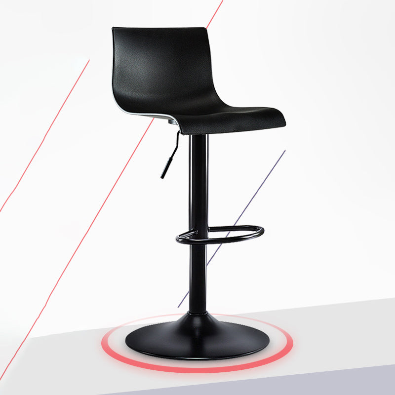 Contemporary Swivel Adjustable Bar Stool Indoor Bar Stool with Low Back