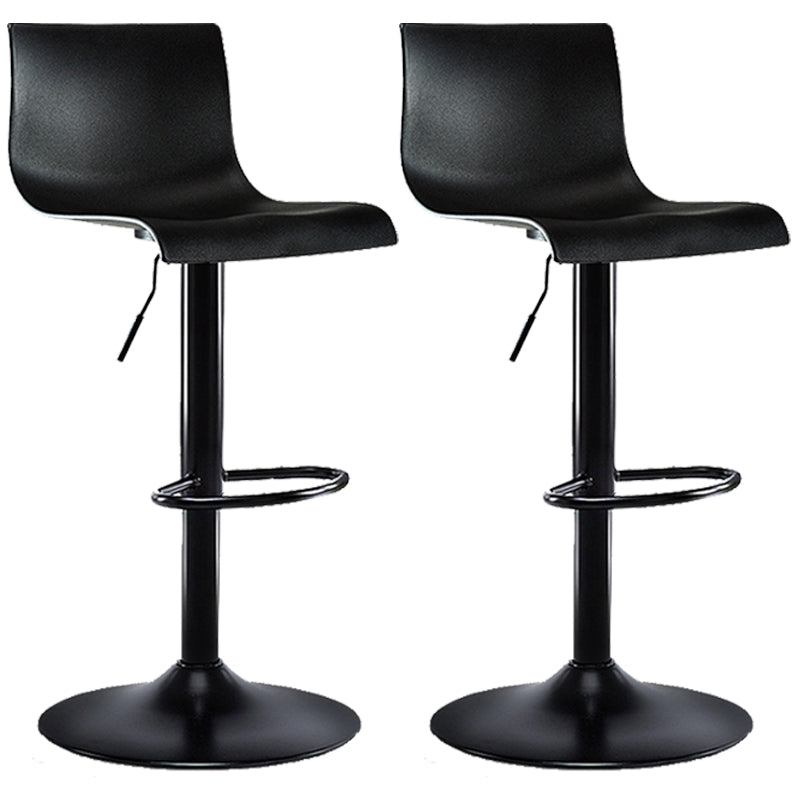 Contemporary Swivel Adjustable Bar Stool Indoor Bar Stool with Low Back