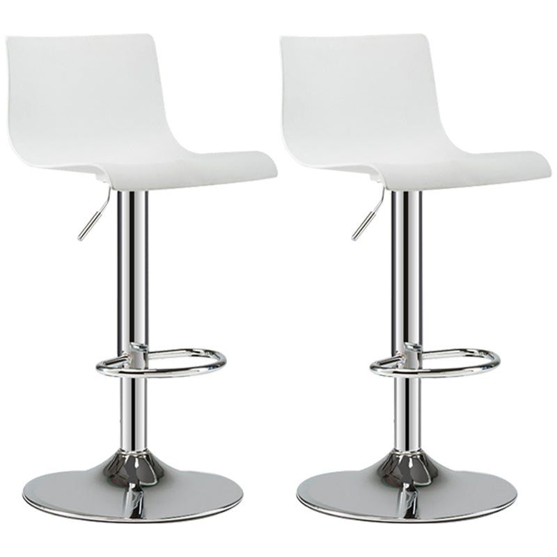 Contemporary Swivel Adjustable Bar Stool Indoor Bar Stool with Low Back