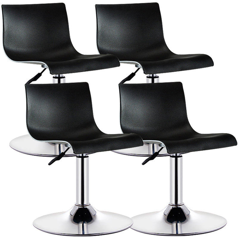 Contemporary Swivel Adjustable Bar Stool Indoor Bar Stool with Low Back