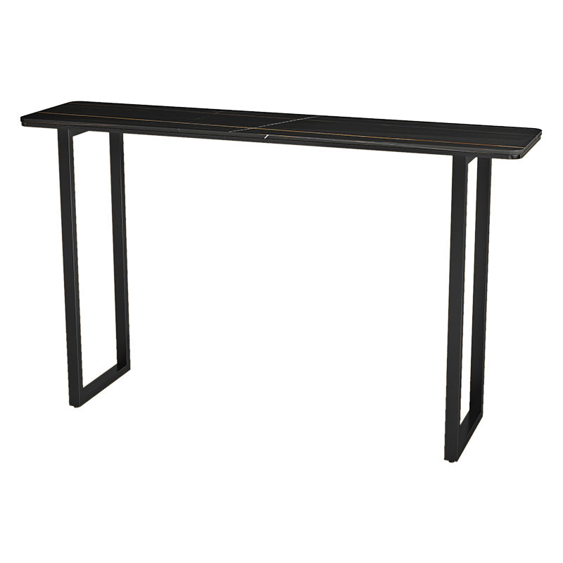 Industrial Style Stone Top Cocktail Bar Table 42-inch Height Table for Kitchen