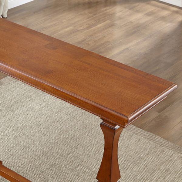 Modern Brown Wood Counter Table with Rectangle Table Top Trestle Table - 42" H