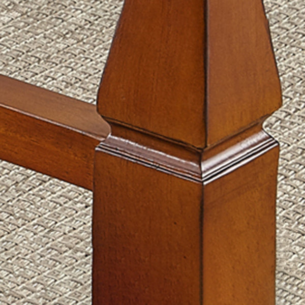 Modern Brown Wood Counter Table with Rectangle Table Top Trestle Table - 42" H