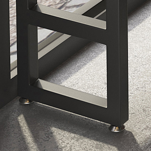 Brown Modern Style Rectangle in Solid Wood and Iron Table Coffee Shop Bar Table