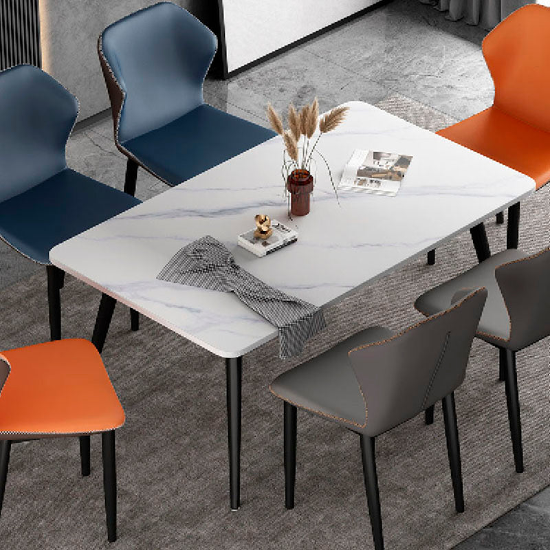 Sillas orejeras de estilo industrial Sillas de comedor de cuero PU para cocina