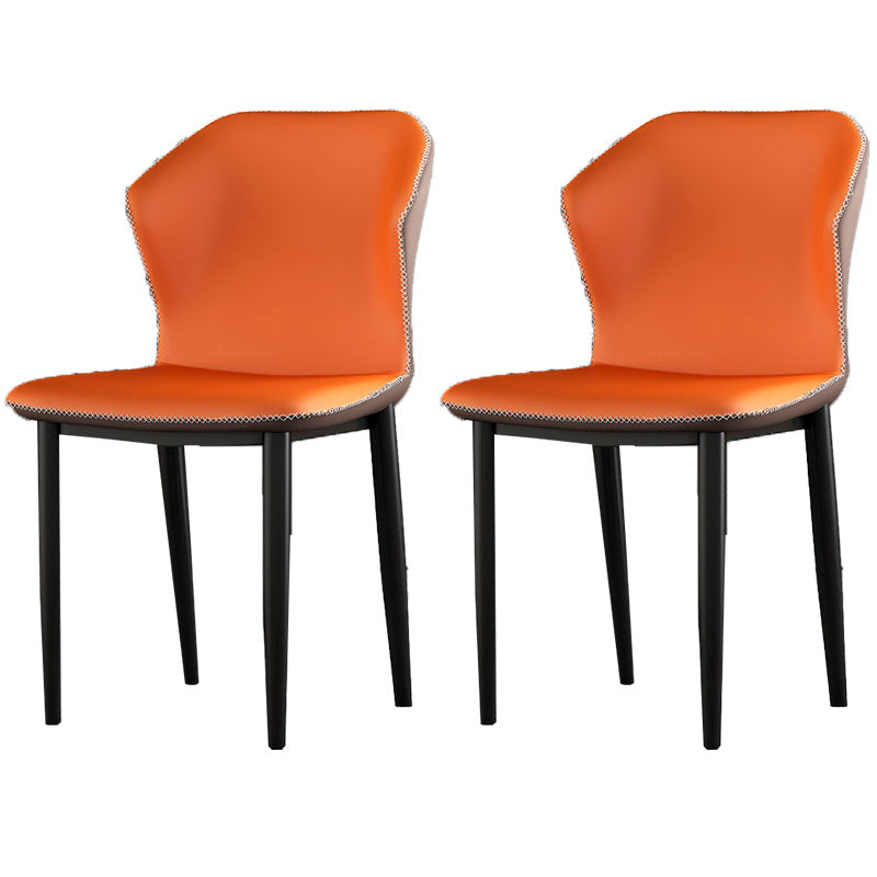 Sillas orejeras de estilo industrial Sillas de comedor de cuero PU para cocina