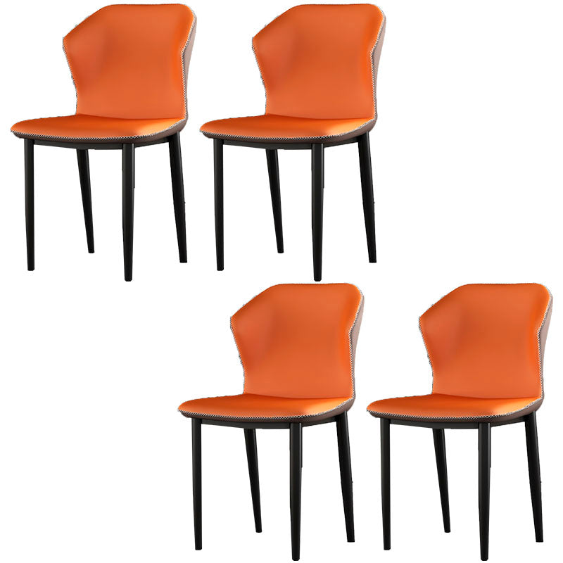 Sillas orejeras de estilo industrial Sillas de comedor de cuero PU para cocina