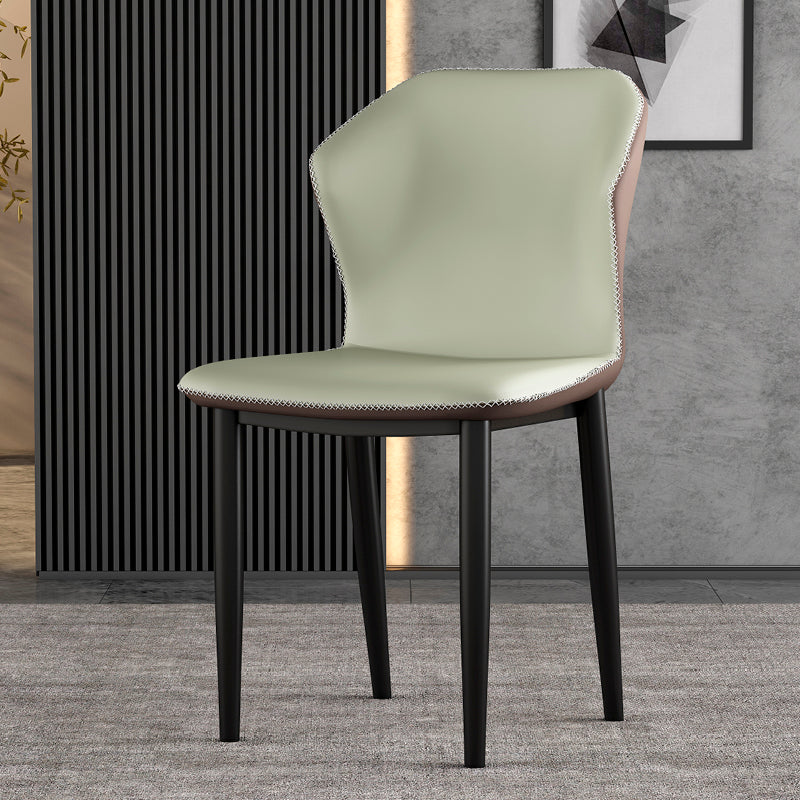 Sillas orejeras de estilo industrial Sillas de comedor de cuero PU para cocina