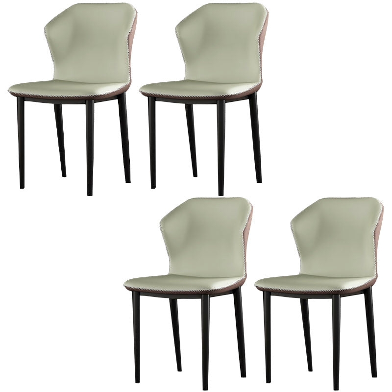 Sillas orejeras de estilo industrial Sillas de comedor de cuero PU para cocina
