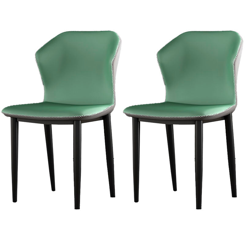 Sillas orejeras de estilo industrial Sillas de comedor de cuero PU para cocina