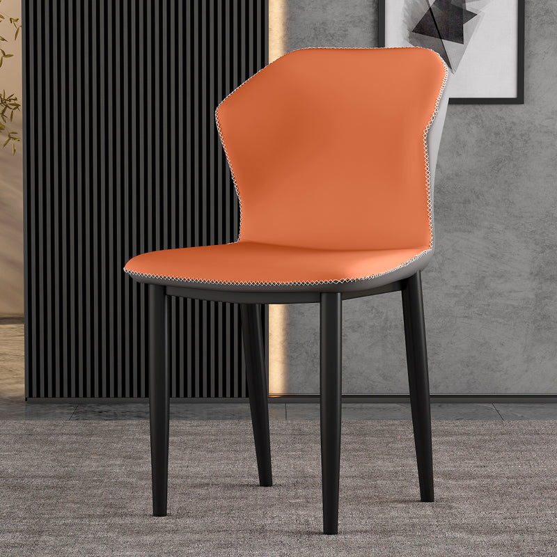 Sillas orejeras de estilo industrial Sillas de comedor de cuero PU para cocina