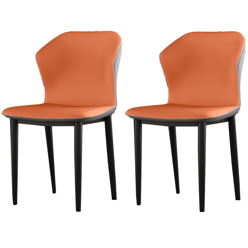Sillas orejeras de estilo industrial Sillas de comedor de cuero PU para cocina