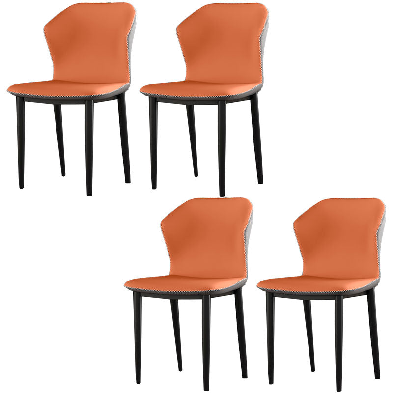Sillas orejeras de estilo industrial Sillas de comedor de cuero PU para cocina