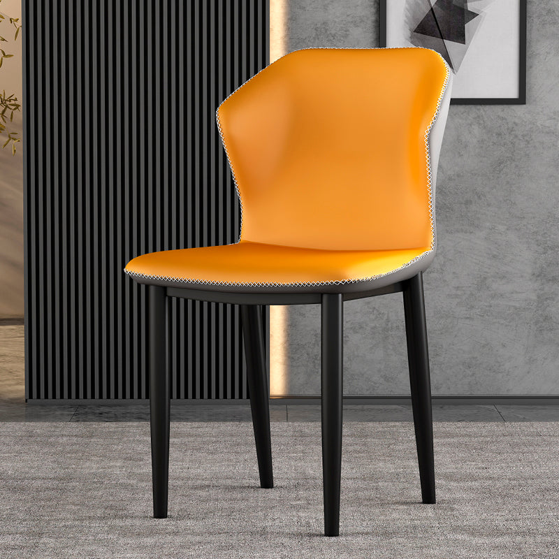 Sillas orejeras de estilo industrial Sillas de comedor de cuero PU para cocina