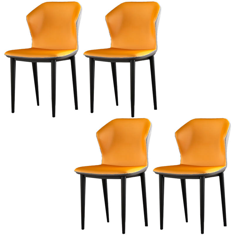 Sillas orejeras de estilo industrial Sillas de comedor de cuero PU para cocina