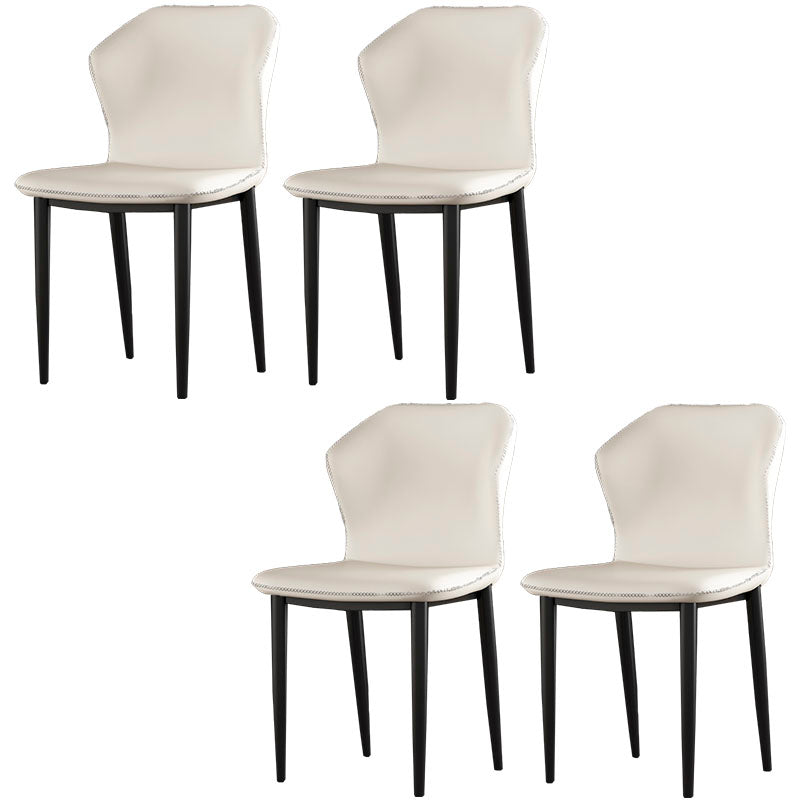 Sillas orejeras de estilo industrial Sillas de comedor de cuero PU para cocina
