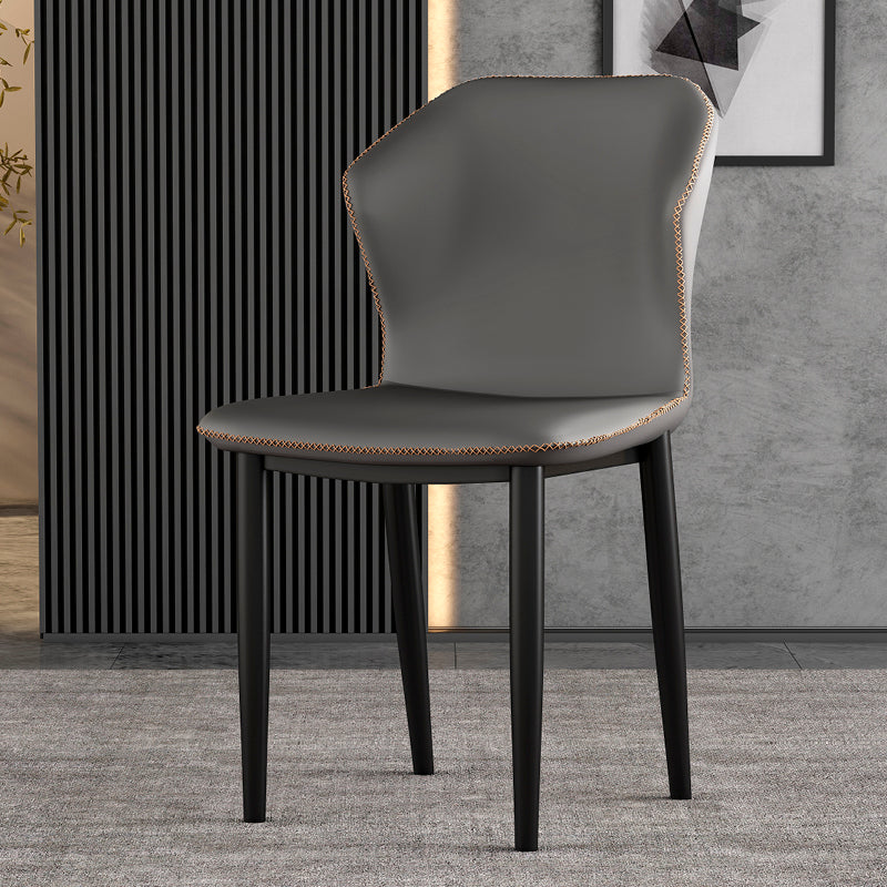 Sillas orejeras de estilo industrial Sillas de comedor de cuero PU para cocina