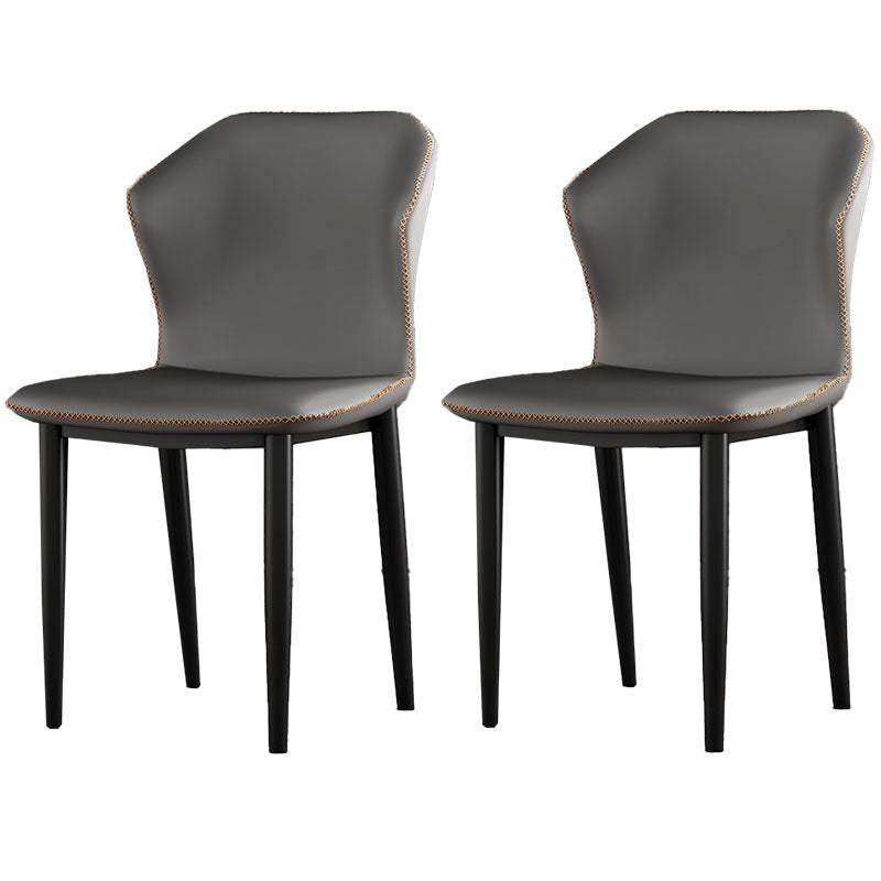 Sillas orejeras de estilo industrial Sillas de comedor de cuero PU para cocina