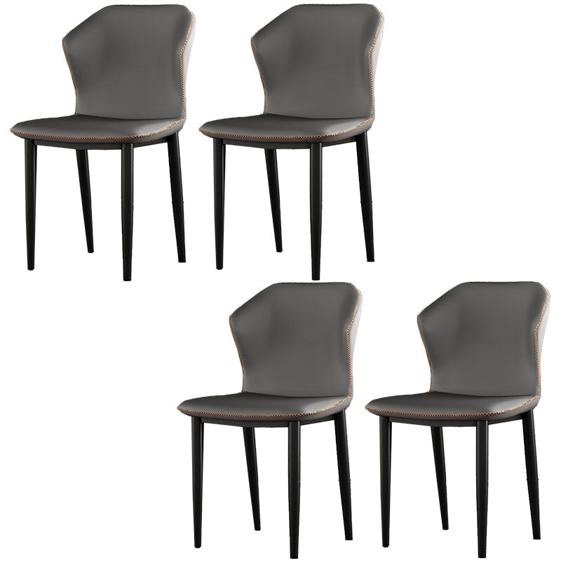 Sillas orejeras de estilo industrial Sillas de comedor de cuero PU para cocina