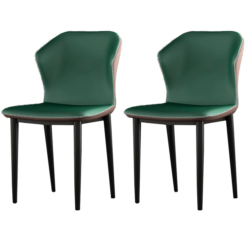 Sillas orejeras de estilo industrial Sillas de comedor de cuero PU para cocina