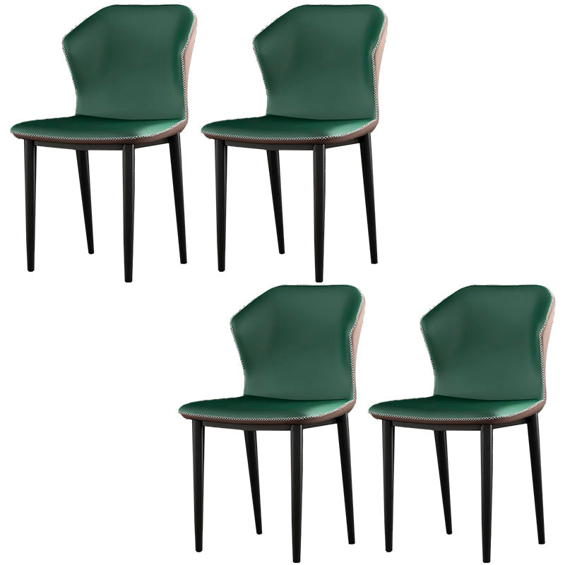 Sillas orejeras de estilo industrial Sillas de comedor de cuero PU para cocina