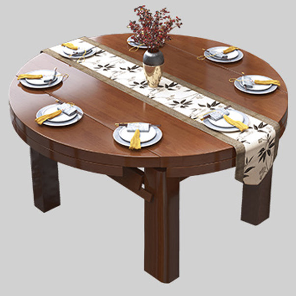 Mesa de comedor estándar moderna, mesa de comedor extensible de madera maciza con 4 patas