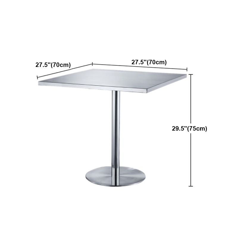 Industrial Style Dining Site Table Stainless Steel Dining Room Collection