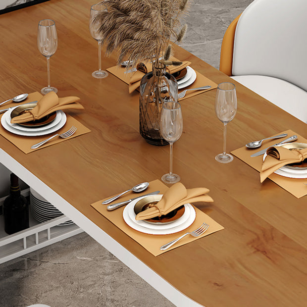 Modern Style Dining Table Solid Wood Double Pedestal Dining Table for kitchen