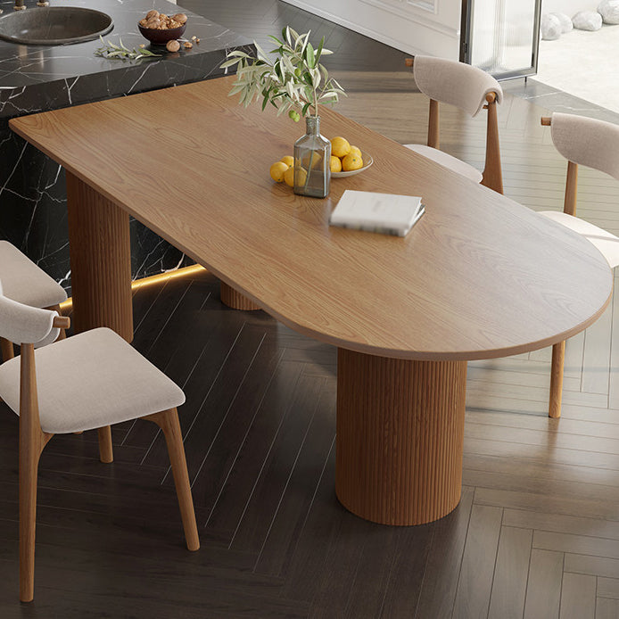 Mesa de comedor de madera maciza de forma libre Mesa Simplicity con 3 patas