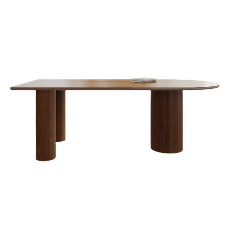 Mesa de comedor de madera maciza de forma libre Mesa Simplicity con 3 patas