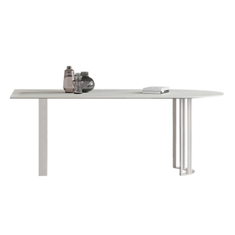 Sintered Stone Top Modern Table for Restaurant Dining Table with Double Pedestal Base