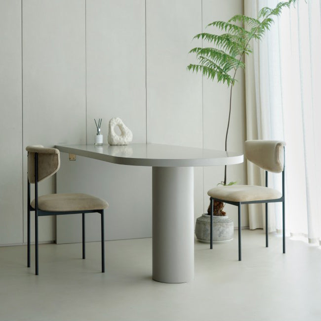 Solid Wood Modern Free Form Dining Table Pine Wood Top Table for Dining Room