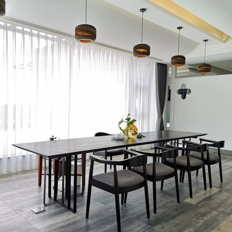 Rechthoek eettafel traditionele luxe dennen vaste houten meubels