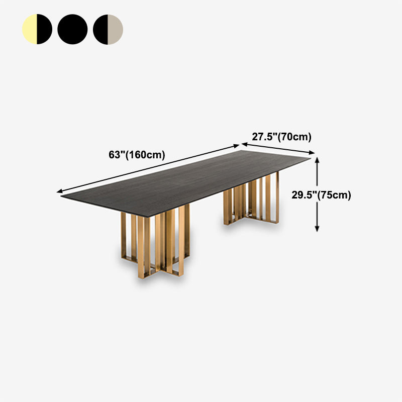 Rechthoek eettafel traditionele luxe dennen vaste houten meubels