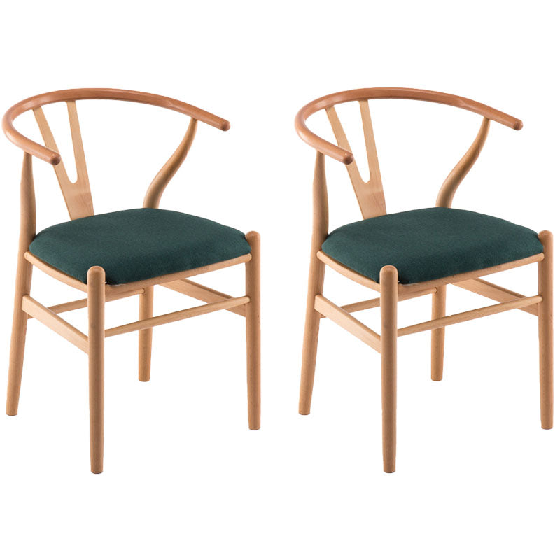 Silla de comedor natural tapizada contemporánea Wishbone Home Chair