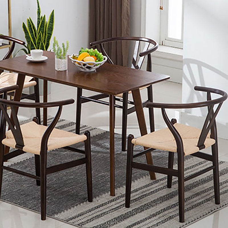 Silla de comedor natural tapizada contemporánea Wishbone Home Chair