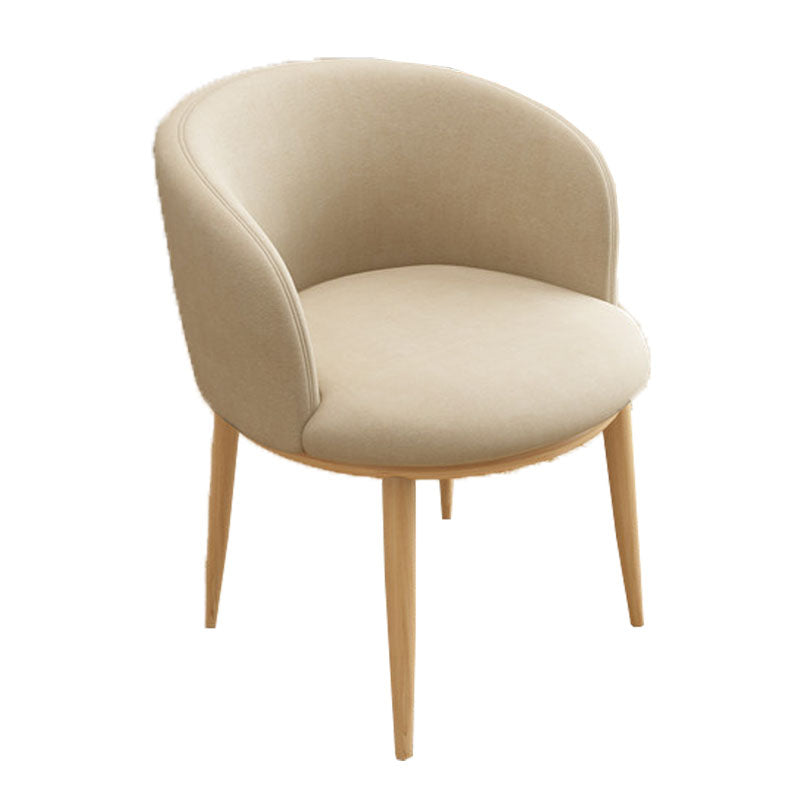Silla de comedor de cuero con respaldo sólido y acabado mate para el hogar contemporáneo