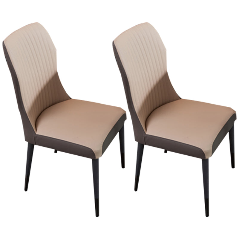 Contemporary Style Wooden Dining Chairs Kitchen Dining Armless Side Chairs