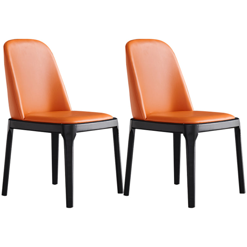 Silla lateral de cuero industrial para restaurante Silla de comedor Parsons