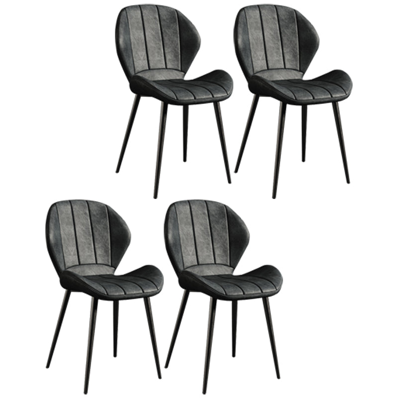 Silla lateral casera tapizada escandinava Wingback Silla de comedor con acabado mate