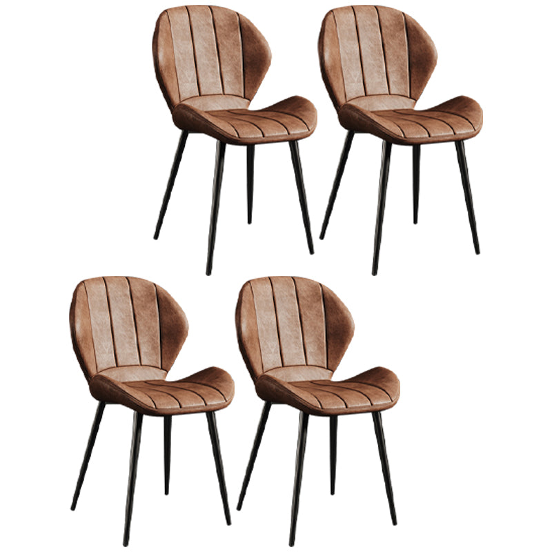 Silla lateral casera tapizada escandinava Wingback Silla de comedor con acabado mate