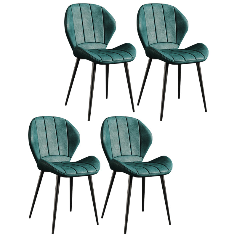 Silla lateral casera tapizada escandinava Wingback Silla de comedor con acabado mate