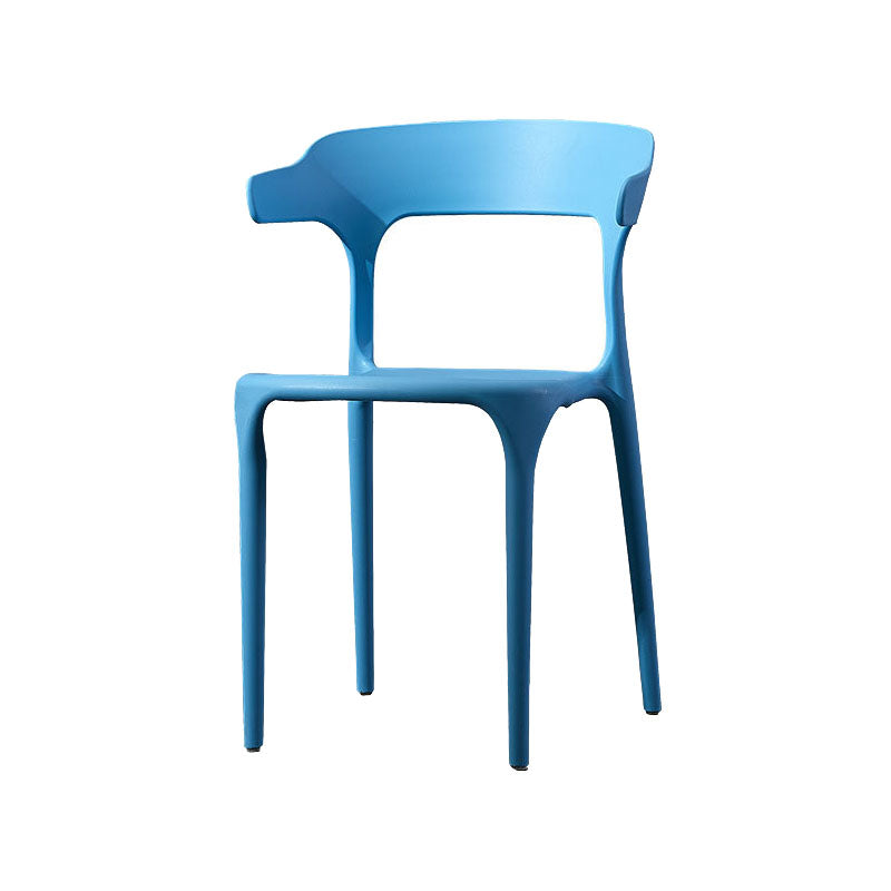 Scandinavian Plastic Dining Kitchen Room Armchair Open Back Chair